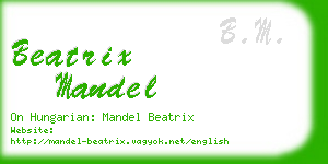 beatrix mandel business card